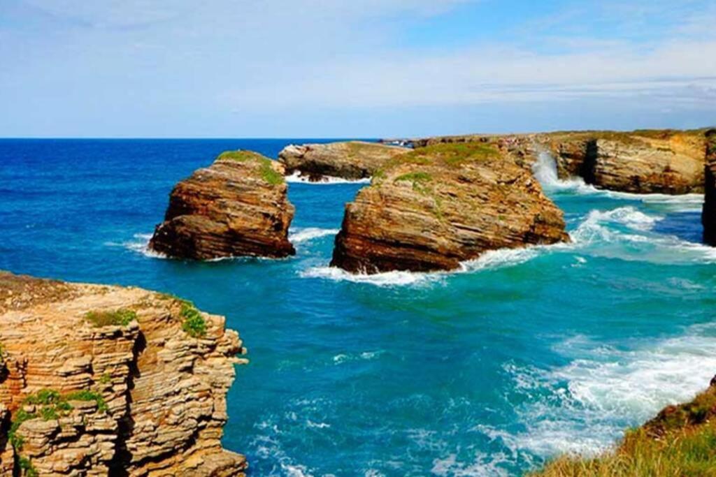 Apartamento Playa Catedrales Con Terraza Barreiros Esterno foto